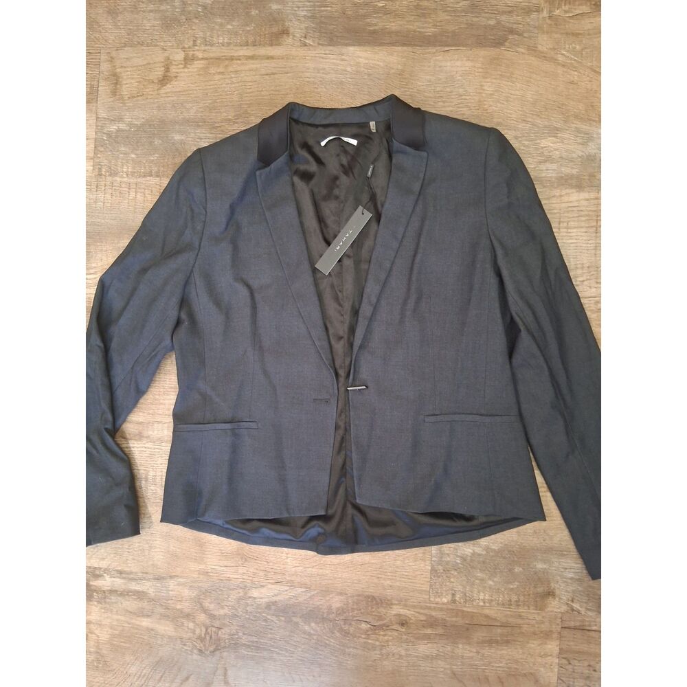 Tahari Granite Grey Blazer Jacket